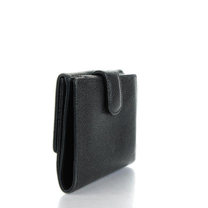 Chanel Caviar Timeless CC Compact French Wallet Black 3 of 9