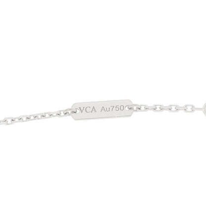 Van Cleef & Arpels 18K White Gold Mother of Pearl Vintage Alhambra Pendant Necklace 4 of 5