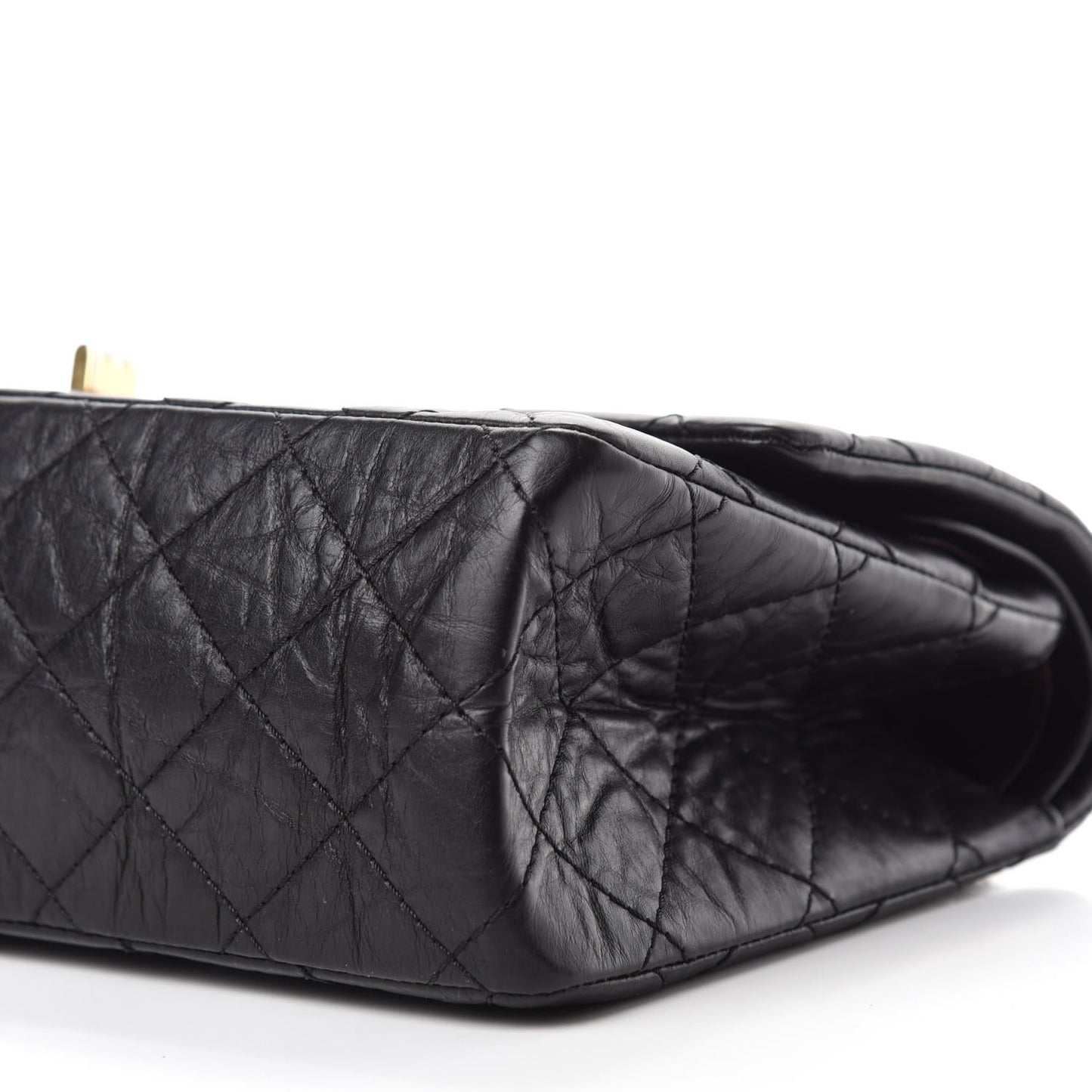 Aged Calfskin Quilted 2.55 Reissue 226 Flap Black