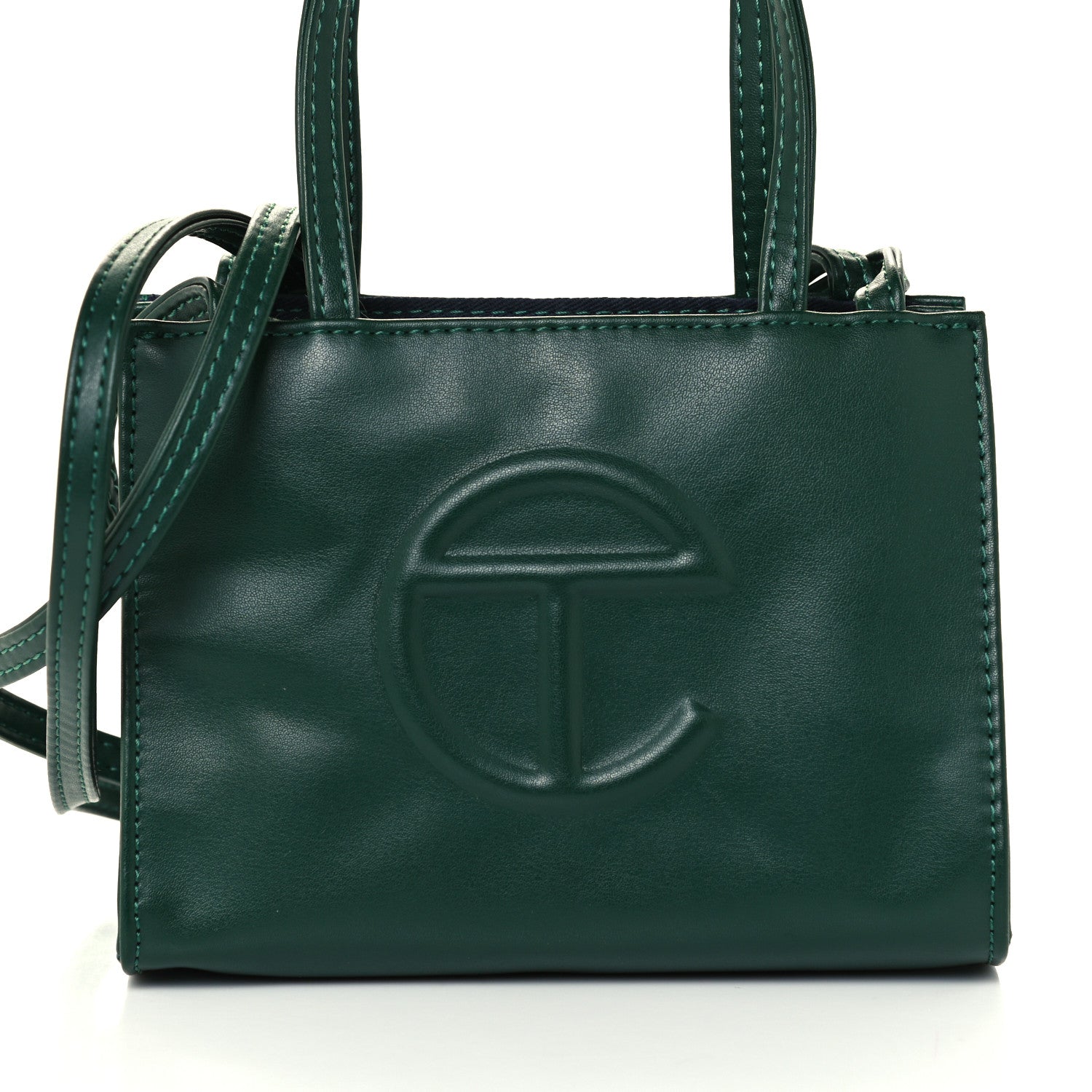 Telfar Vegan Leather Small Shopping Bag Dark Olive 8 of 10