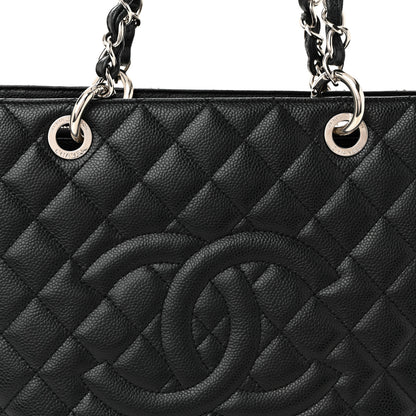 Chanel Caviar Quilted Grand Shopping Tote GST Black 8 of 10