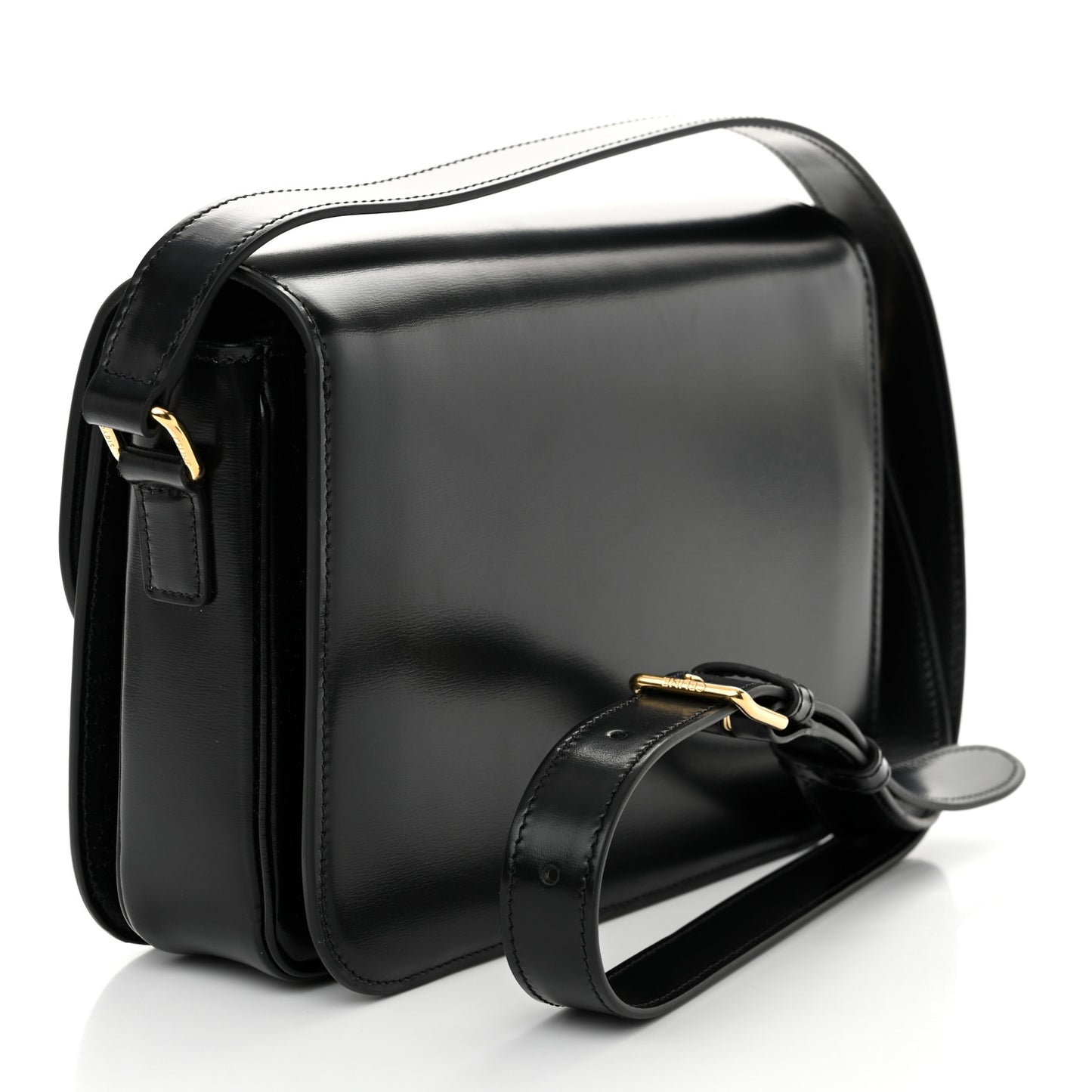 Shiny Calfskin Medium Triomphe Black