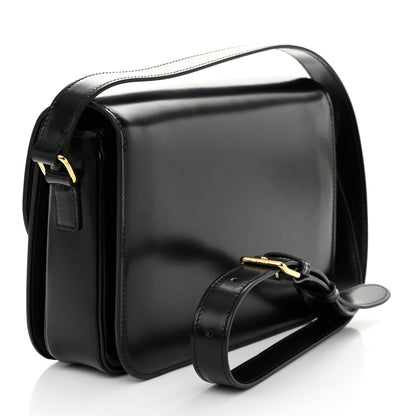 Celine Shiny Calfskin Medium Triomphe Black 3 of 11