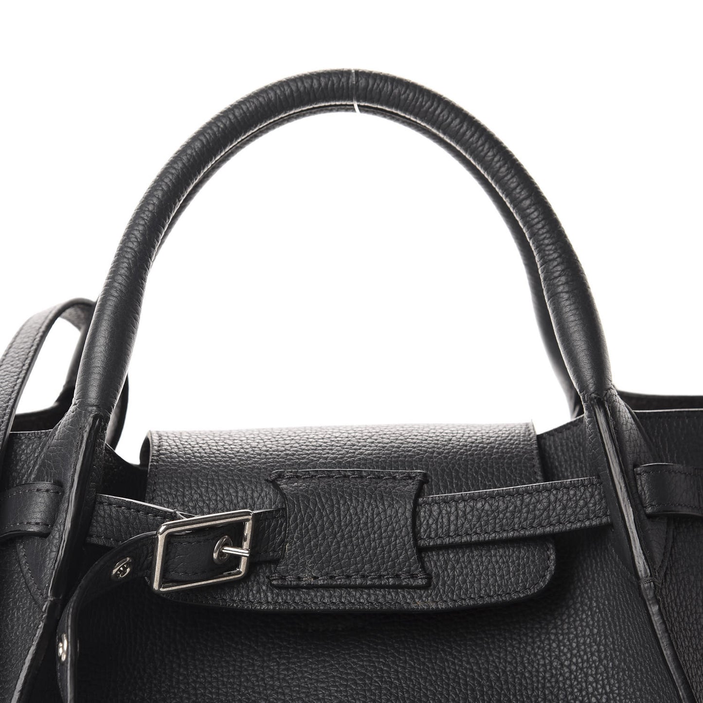 Supple Grained Calfskin Small Long Strap Big Bag Anthracite