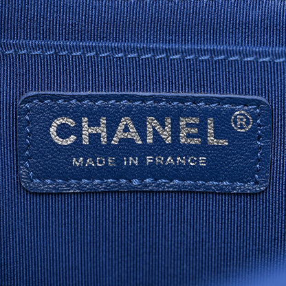 Chanel Caviar Chevron Quilted Single Flap Blue 6 of 10