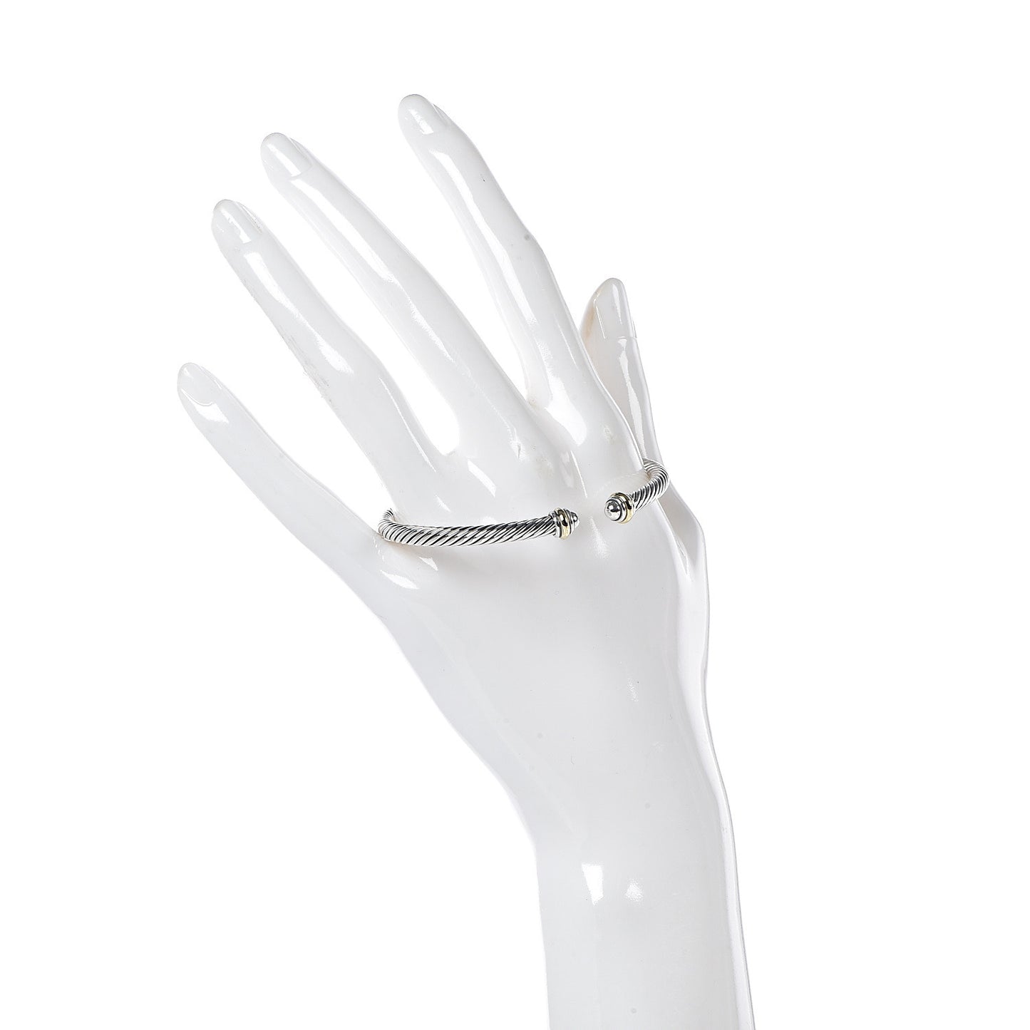 Sterling Silver 18K Yellow Gold 4mm Cable Classics Bracelet
