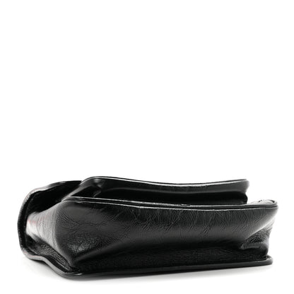 Saint Laurent Crinkled Calfskin Matelasse Monogram Baby Niki Chain Satchel Black 4 of 11