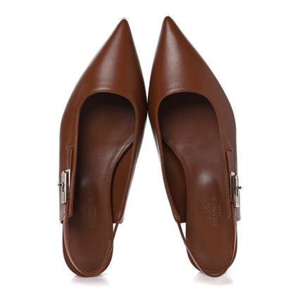Hermes Nappa Lovely Slingback Flats 36 Gold 2 of 9