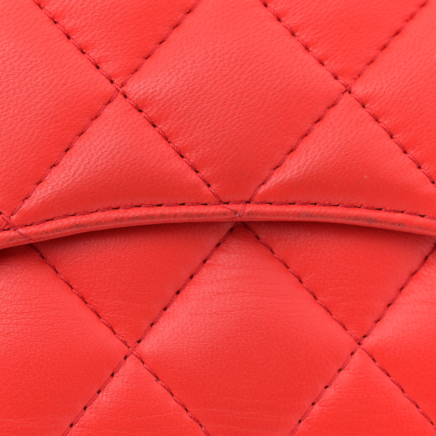 Chanel Lambskin Quilted Mini Rectangular Flap Red 11 of 12