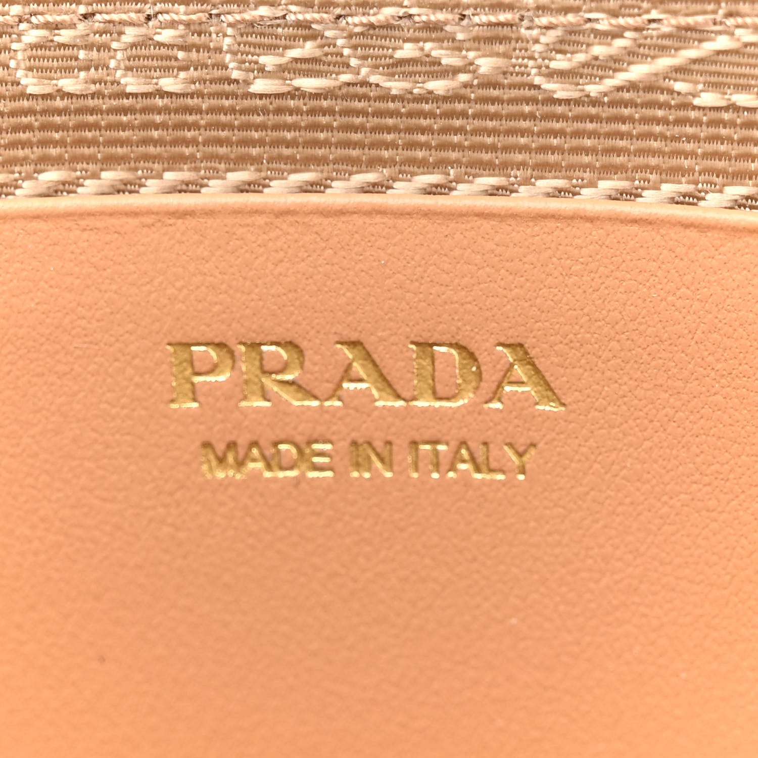 Prada Raffia Calfskin Crochet Logo Embroidered Mini Triangle Crossbody Pouch Naturale 7 of 10