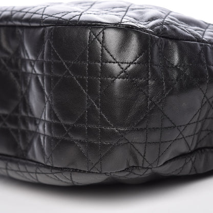 Christian Dior Lambskin Cannage Medium Dior Soft Hobo Black 9 of 10