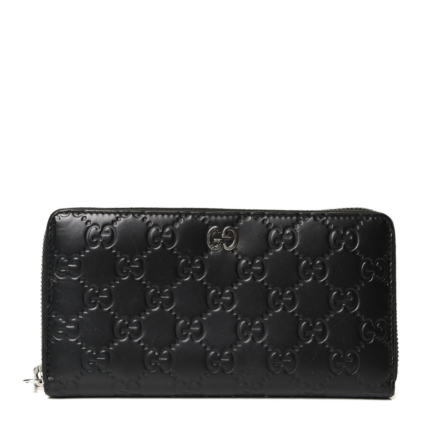 Guccissimma Signature Dorian Zip Around Wallet Black