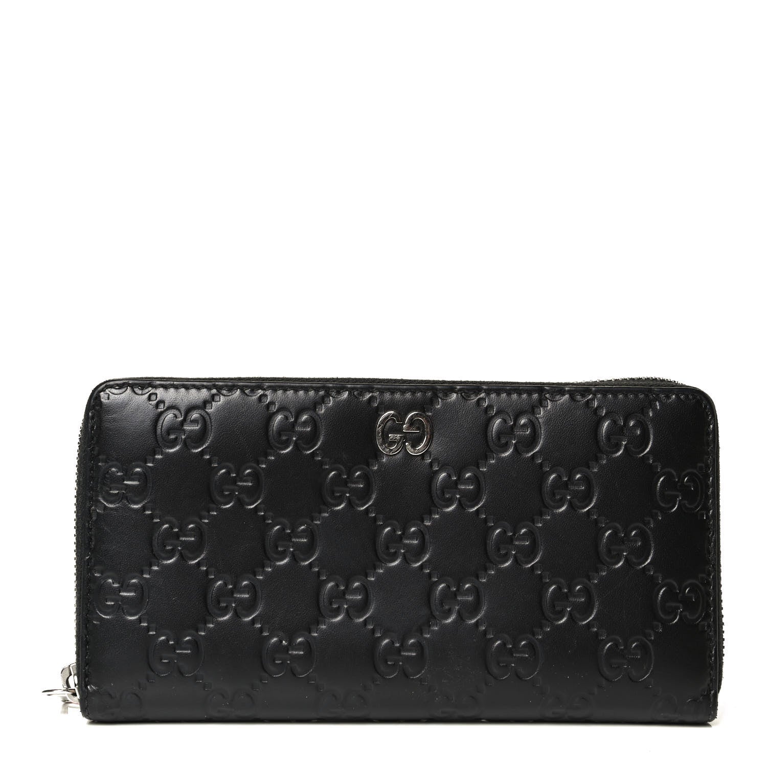 Gucci Guccissimma Signature Dorian Zip Around Wallet Black 1 of 8