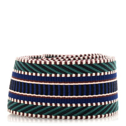 Hermes Toile Swift 50mm Sangle Cavale Shoulder Strap Malachite Bleu Electrique Black 2 of 7
