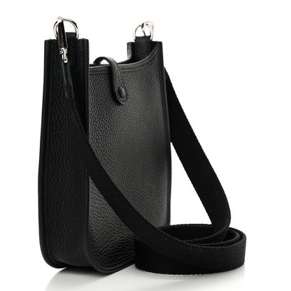 Hermes Taurillon Clemence Evelyne TPM Black 3 of 13