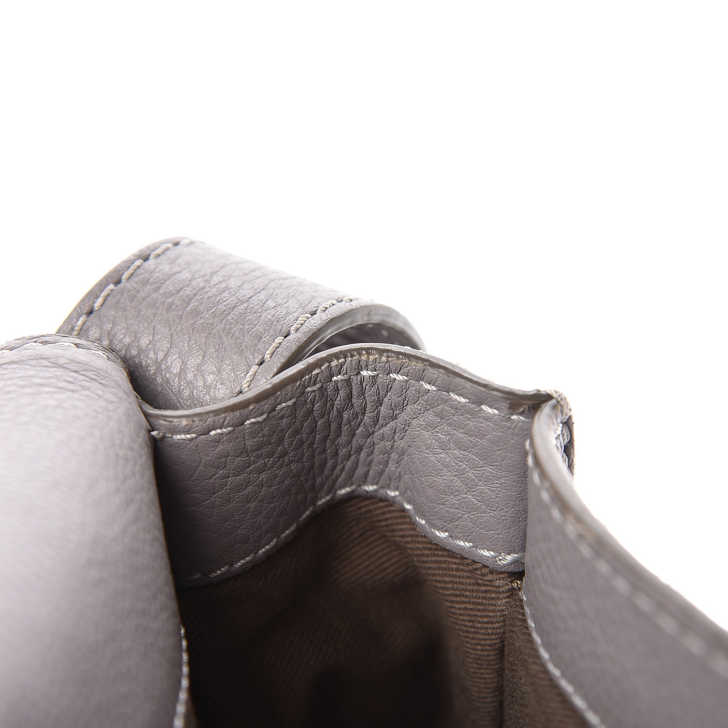 Calfskin Medium Marcie Round Crossbody Bag Cashmere Grey