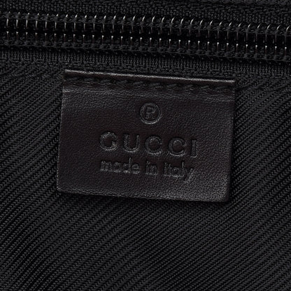 Gucci Denim Monogram Briefcase Black 6 of 9