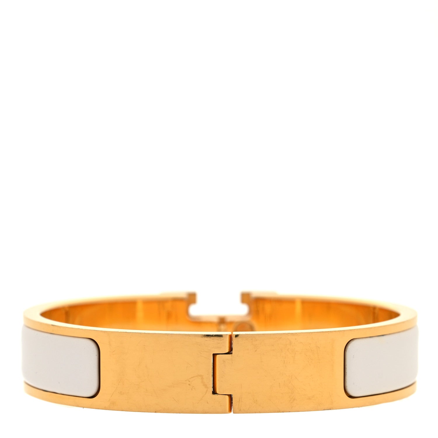 Hermes Enamel Narrow Clic Clac H Bracelet PM White 3 of 6