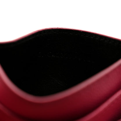 Saint Laurent Grain De Poudre Matelasse Chevron Monogram Credit Card Case Fresh Fuxia 7 of 12