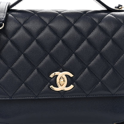 Chanel Caviar Quilted Large Business Affinity Flap Navy 9 of 11