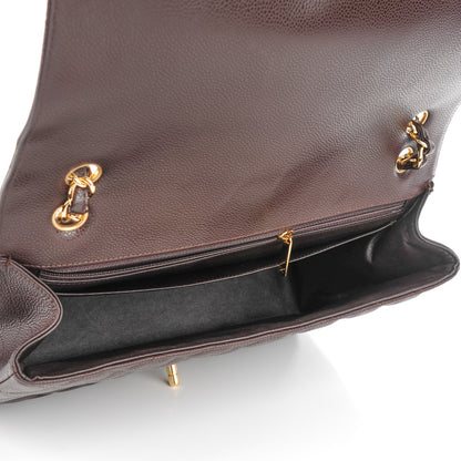 Chanel Caviar Quilted Maxi Single Flap Brown 5 of 9