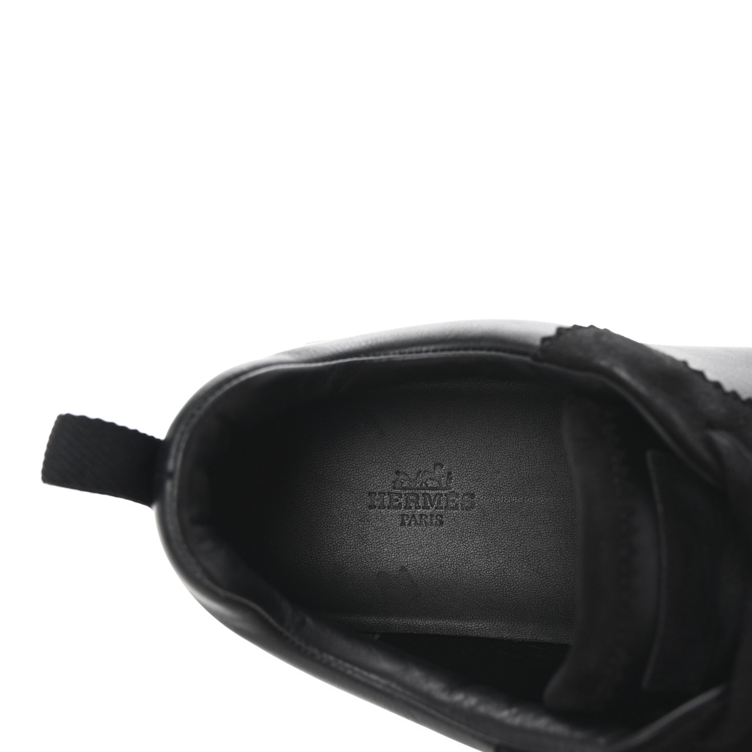 Hermes Goatskin Suede Goatskin Mens Bouncing Sneakers 43.5 Black 8 of 10