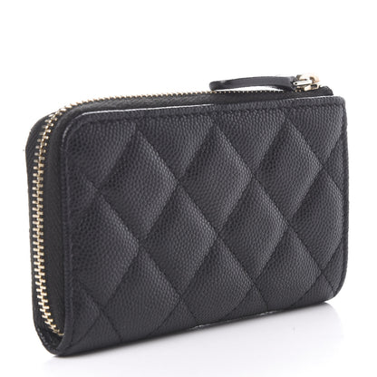 Chanel Caviar Quilted Key Holder Case Black 3 of 8