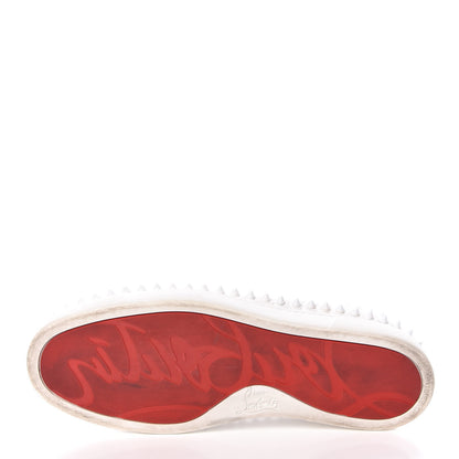 Christian Louboutin Nappa Scallop Embossed Spikes Roller Boat Flat 39 White 10 of 18