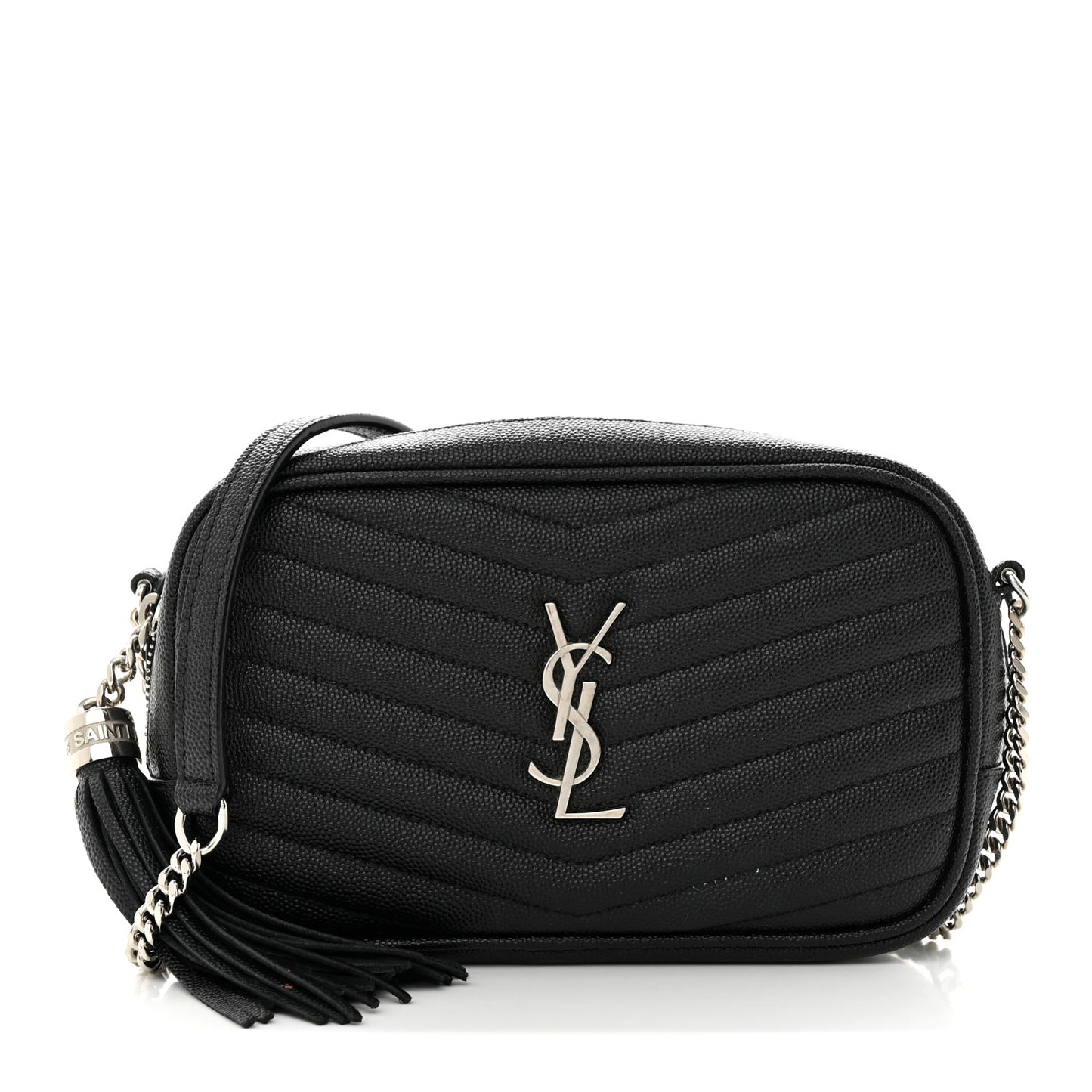 Grain De Poudre Matelasse Monogram Mini Lou Camera Bag Black