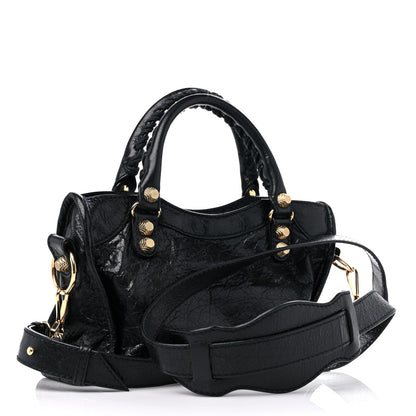 Balenciaga Agneau Giant 12 Gold Hardware Mini City Black 3 of 13