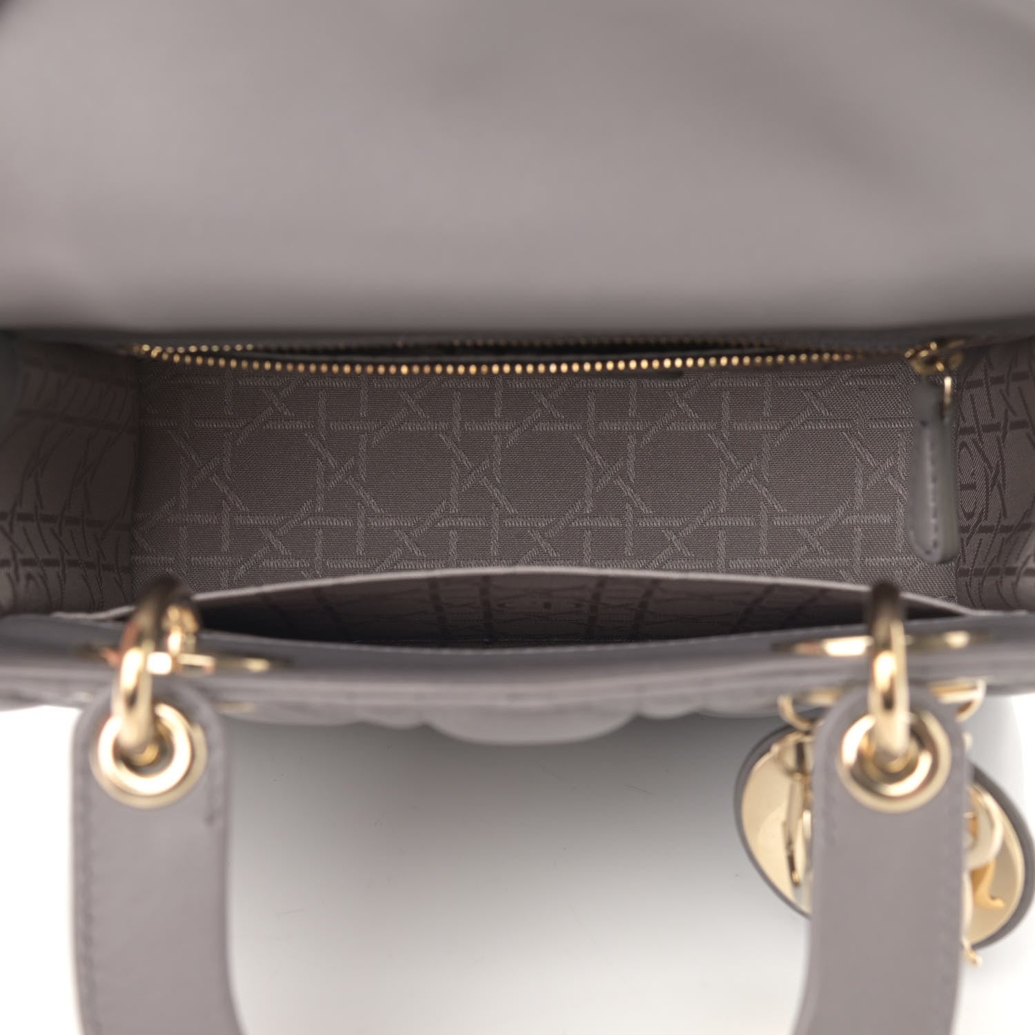 Christian Dior Lambskin Cannage Small Lady Dior Grey 5 of 11