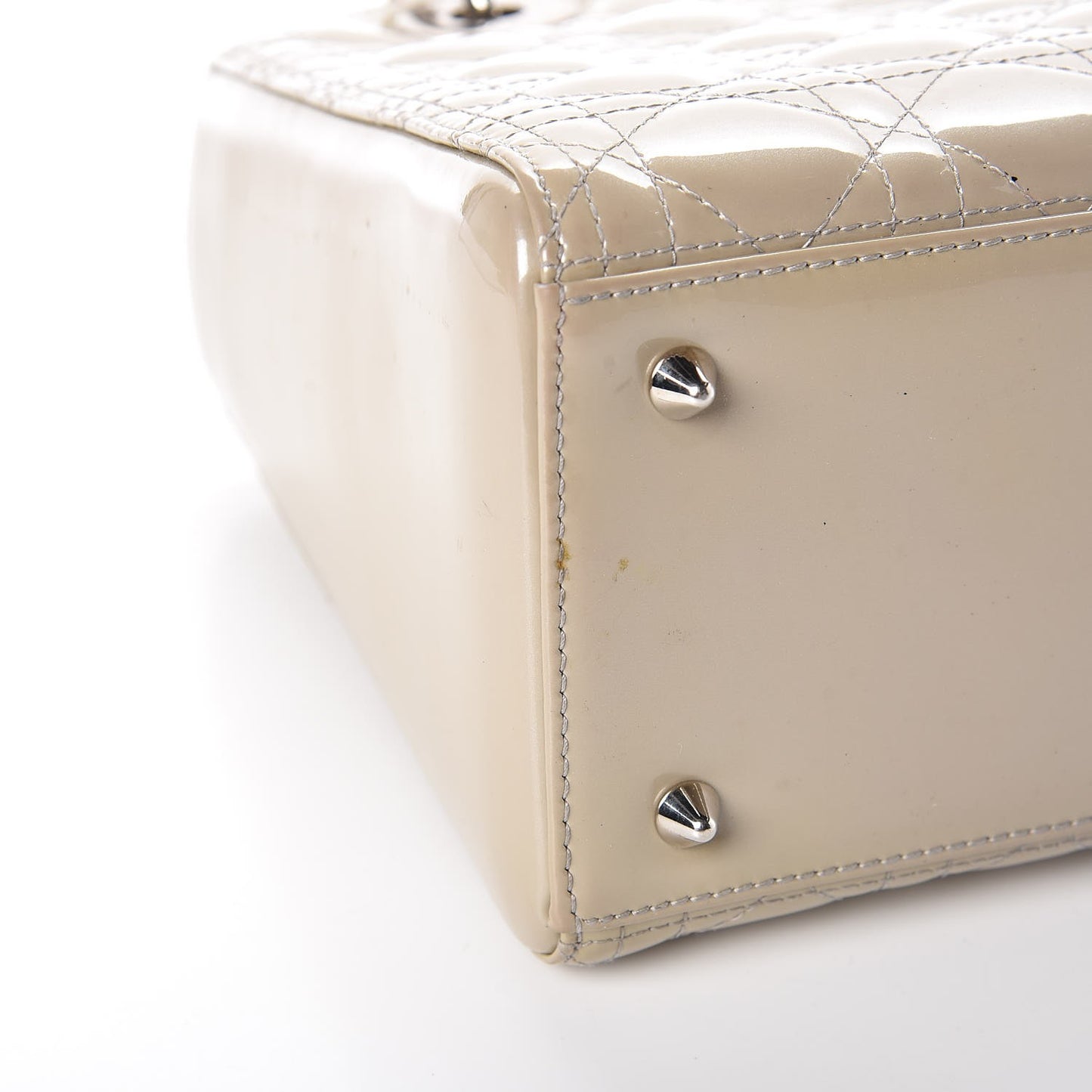 Patent Cannage Medium Lady Dior Grey