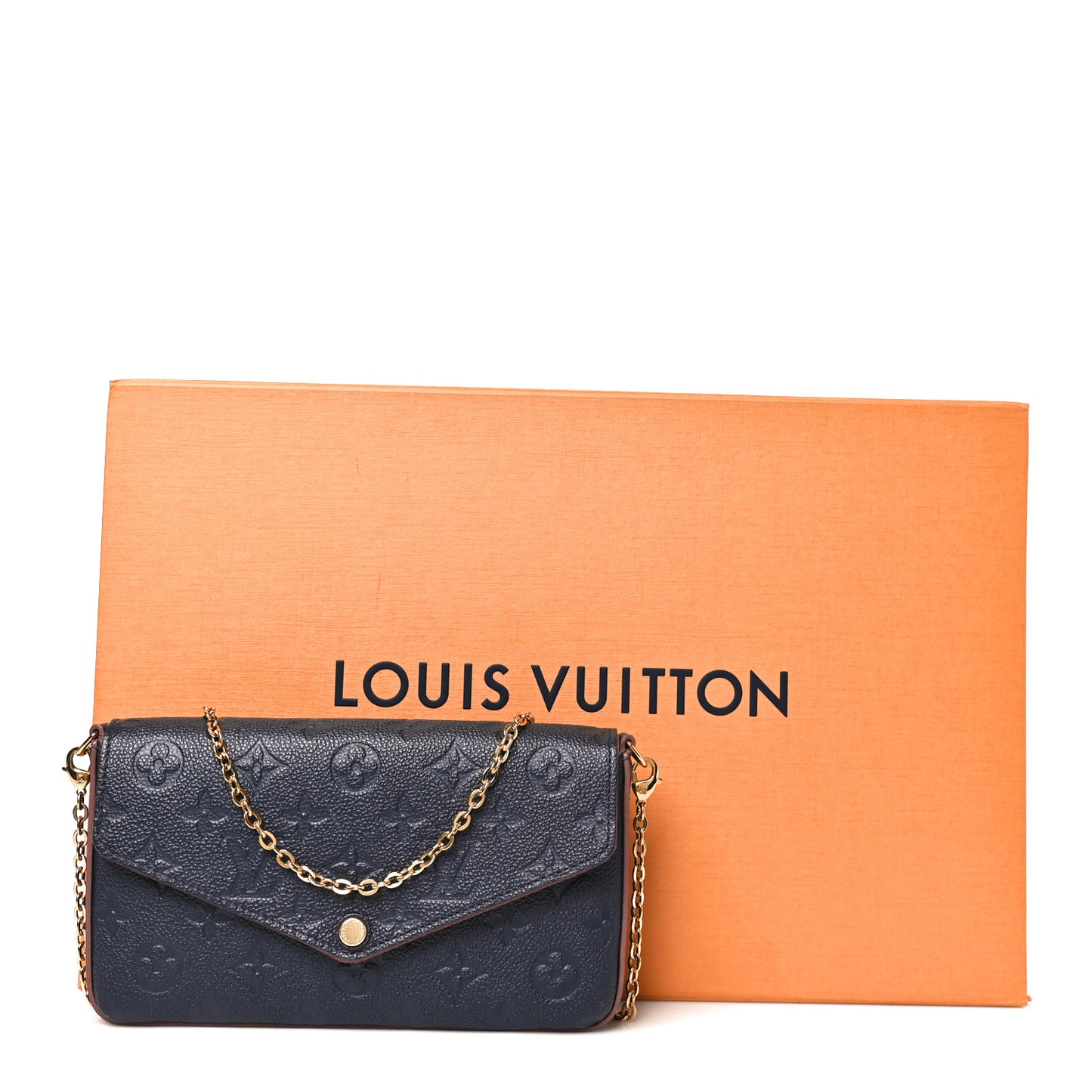 Empreinte Pochette Felicie Chain Wallet Marine Rouge