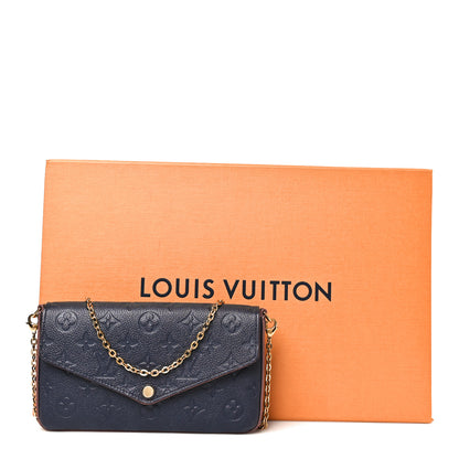 Louis Vuitton Empreinte Pochette Felicie Chain Wallet Marine Rouge 10 of 10