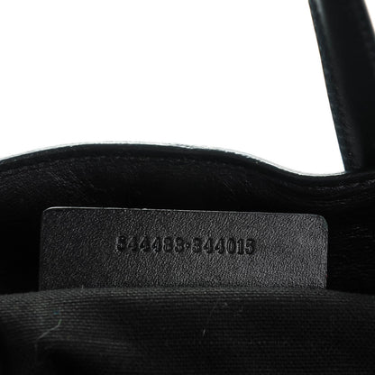 Alexander McQueen Calfskin Small Studded Padlock Zip Around Tote Black 7 of 7