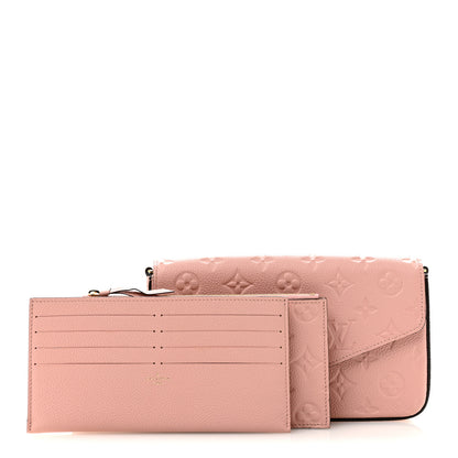 Louis Vuitton Empreinte Pochette Felicie Chain Wallet Rose Poudre 2 of 9