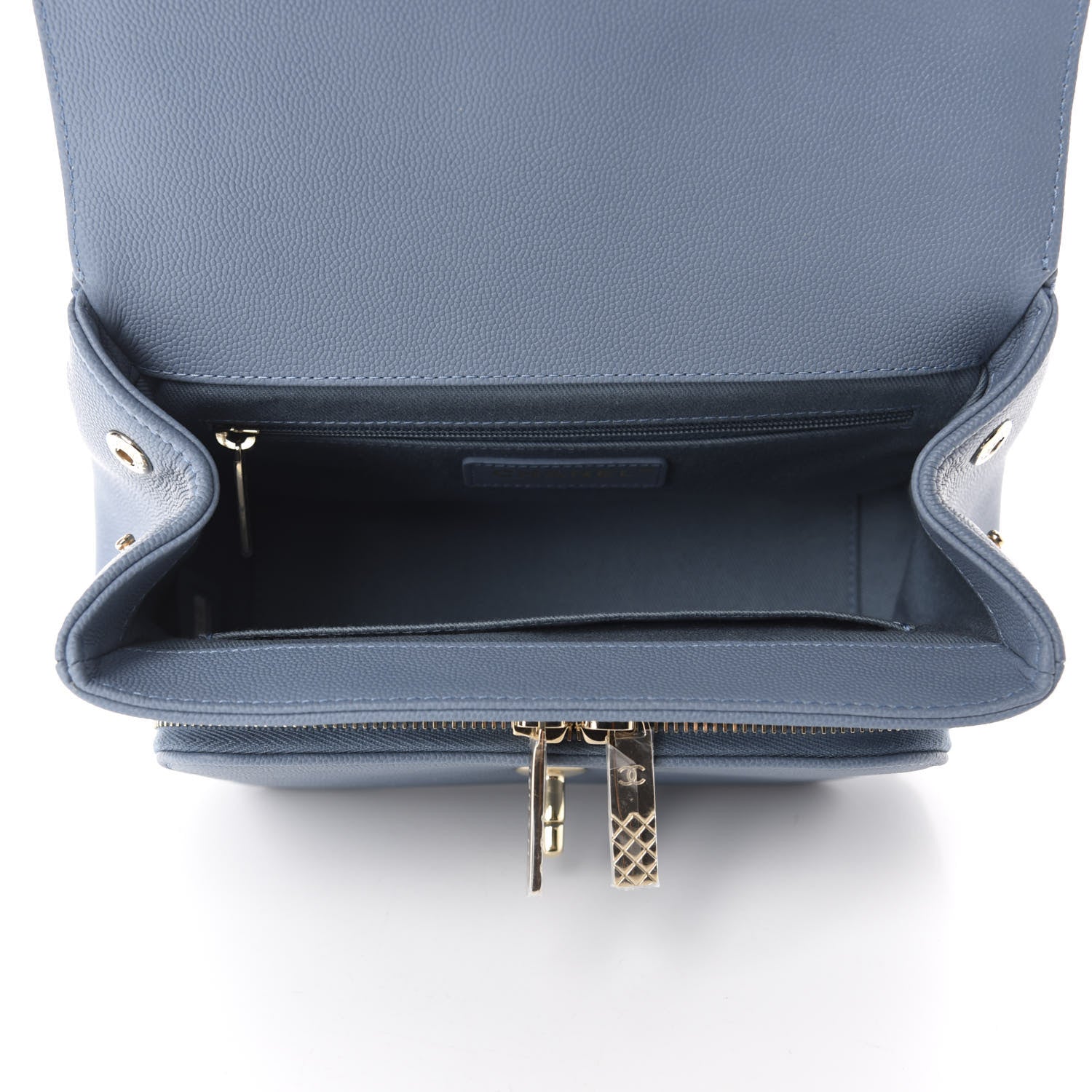 Chanel Caviar Quilted Medium Business Affinity Flap Blue 5 of 11