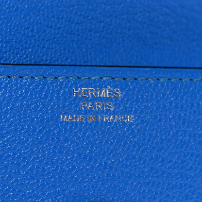 Hermes Chevre Mysore Mini Clic Card Holder Bleu Hydra 7 of 7