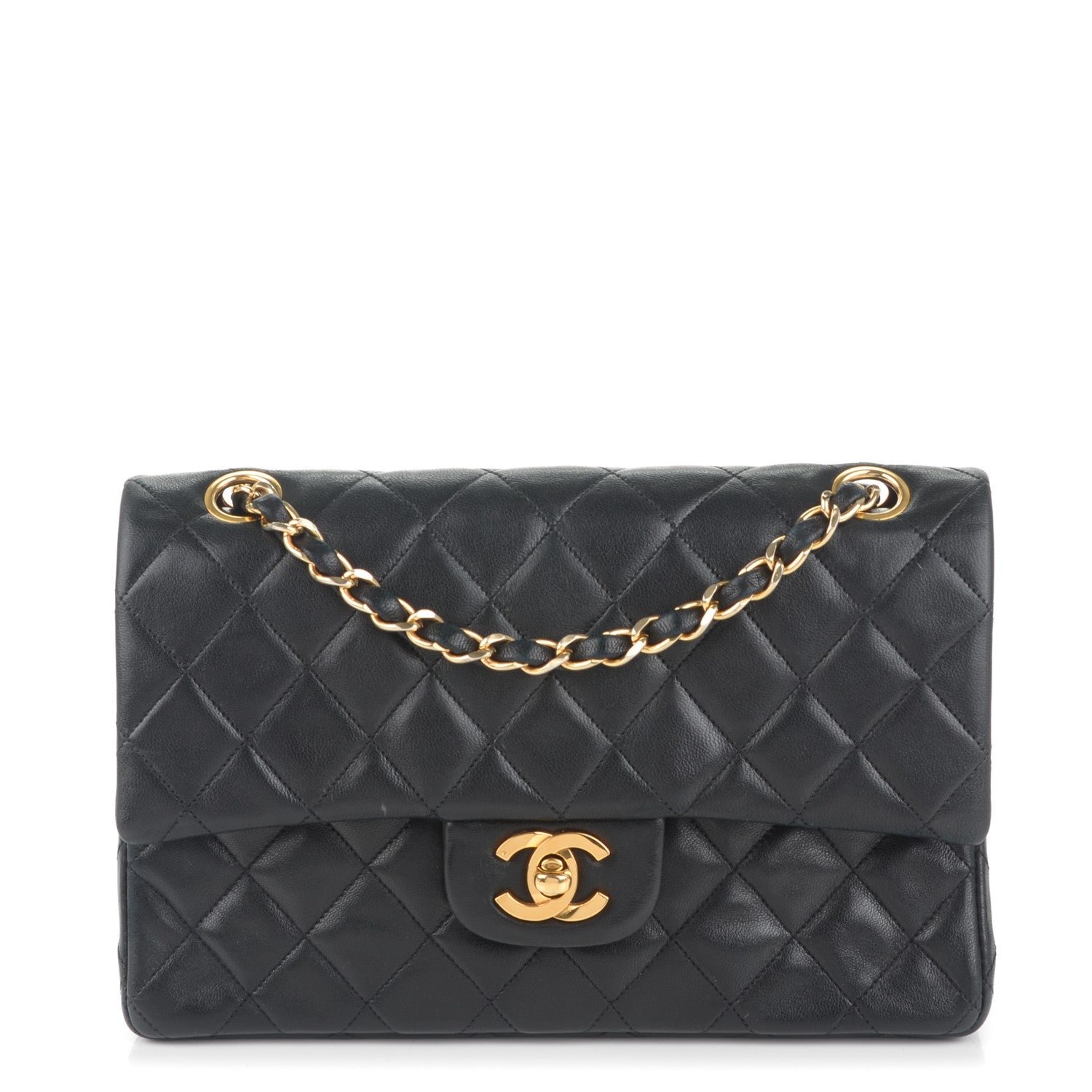 Chanel Lambskin Quilted Small Double Flap Black 1 of 11