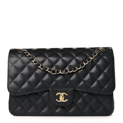 Chanel Caviar Quilted Jumbo Double Flap Black 1 of 10