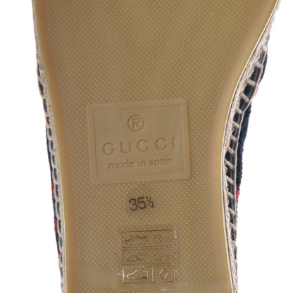 Gucci Terry Cloth GG Monogram Espadrilles 35.5 Blue Red 6 of 12