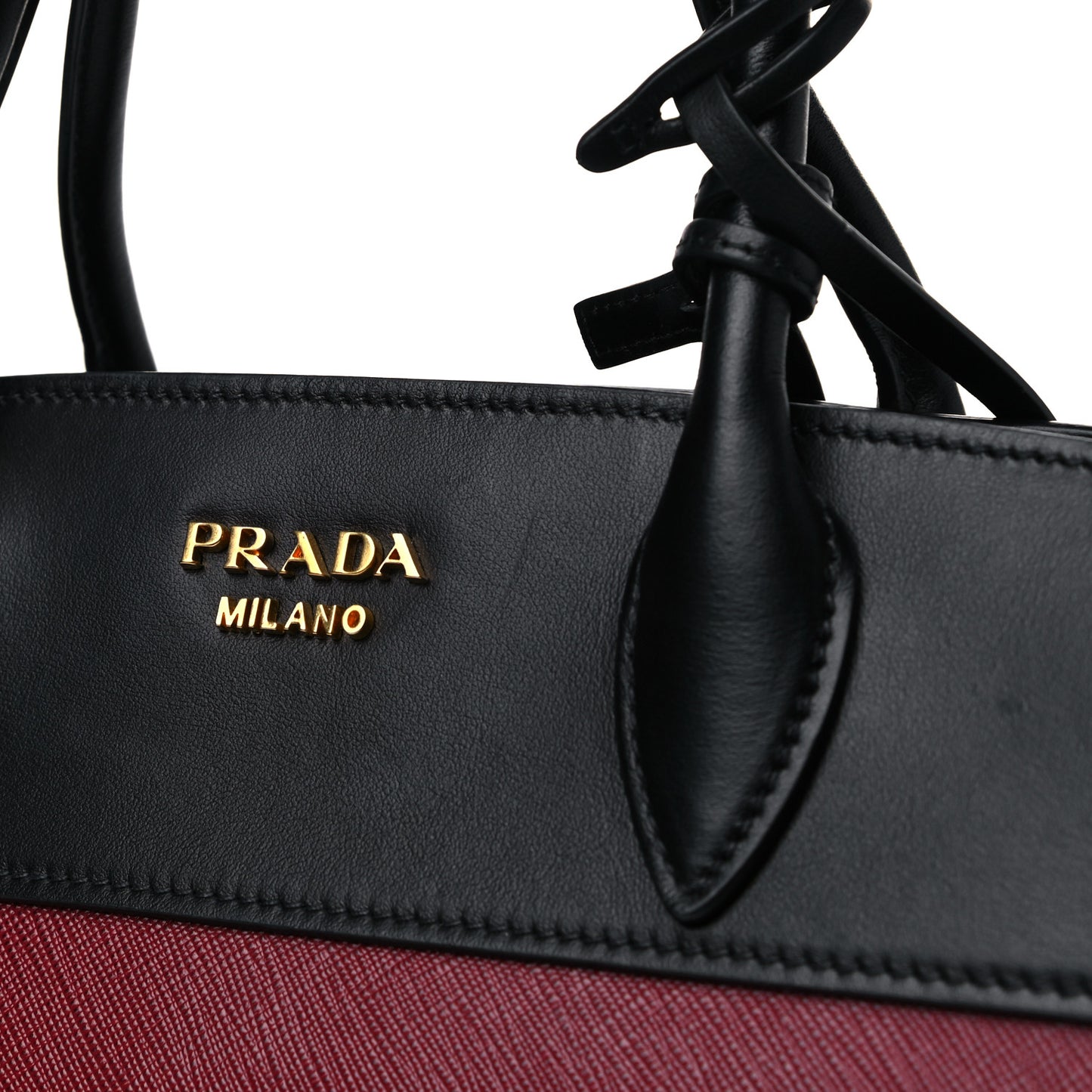 Saffiano City Calfskin Small Esplanade Tote Fuoco Black