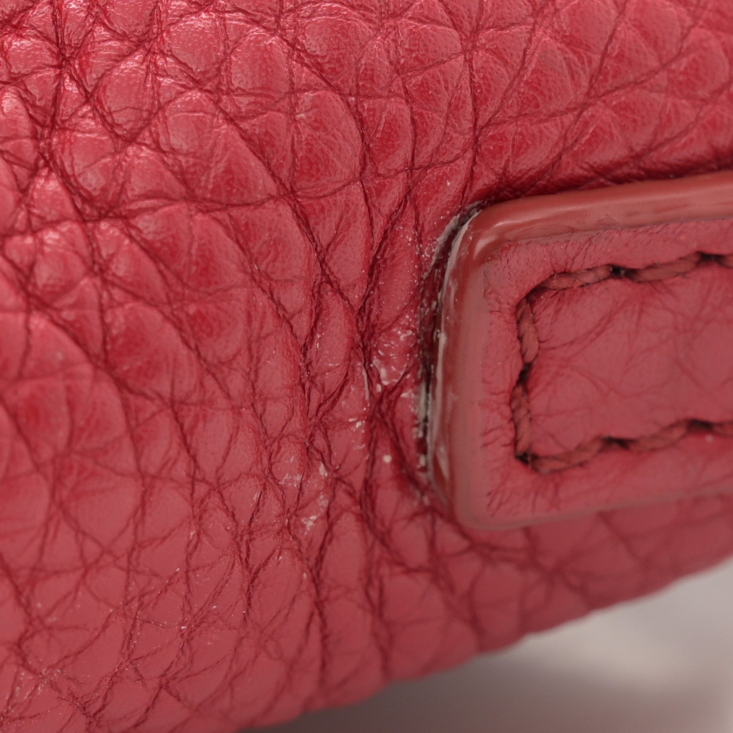 Celine Pebbled Calfskin Nano Luggage Red 13 of 13