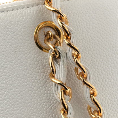 Chanel Caviar CC Shoulder Bag White 17 of 17