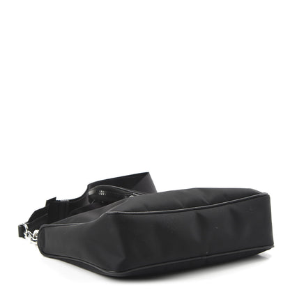 Prada Tessuto Nylon Saffiano Pocket Zippered Shoulder Bag Black 4 of 10