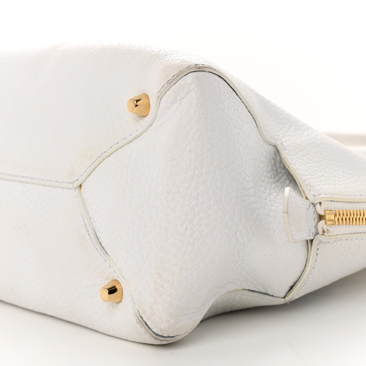 Burberry London Grainy Calfskin Small Greenwood Bowling Bag White 11 of 22