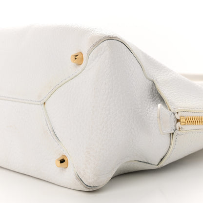 Burberry London Grainy Calfskin Small Greenwood Bowling Bag White 11 of 22