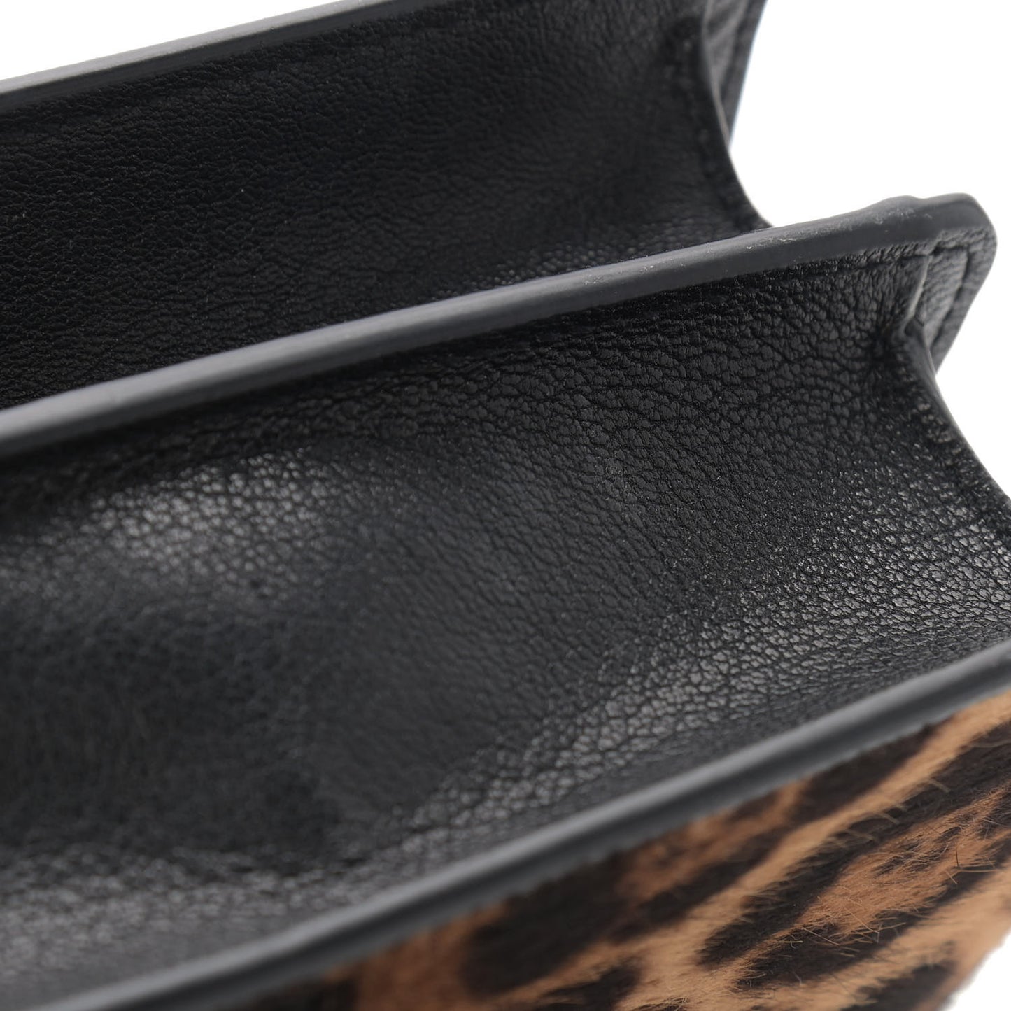 Calf Hair Monogram Small Sunset Chain Wallet Leopard