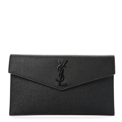 Saint Laurent Grain De Poudre Uptown Pouch Black 1 of 8