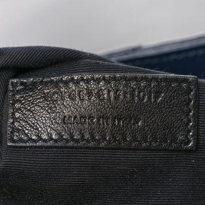 Saint Laurent Calfskin Y Quilted Monogram Large Loulou Chain Satchel Blue 7 of 12